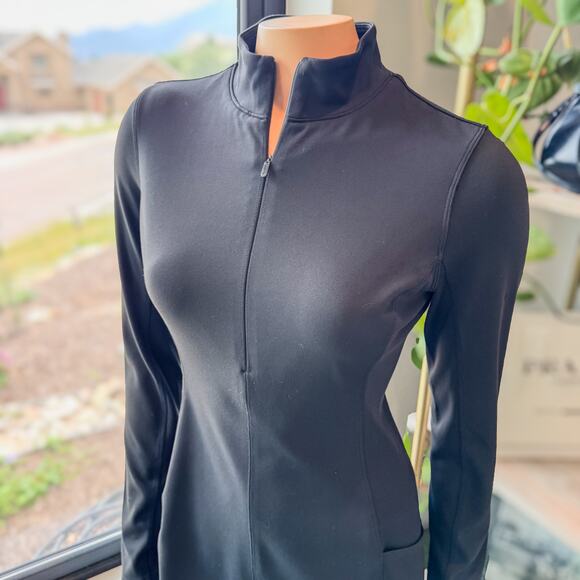 Athleta Black Delancey Skyline Dress-Pockets-UPF 50-Women’s Small-Sculptek Knit - Picture 2 of 11